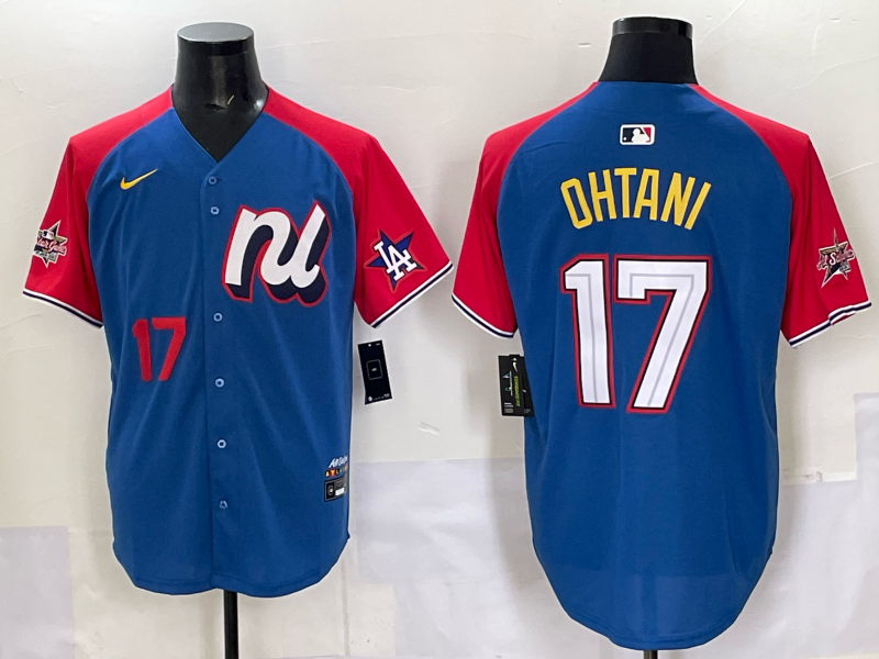 Men Los Angeles Dodgers #17 Ohtani Blue Nike 2025 MLB All star Jersey style 009